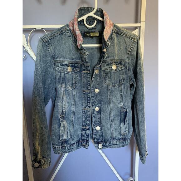 Suzanne Betro Denin Jacket Roses Going Out Romantic Sm - Picture 1 of 6